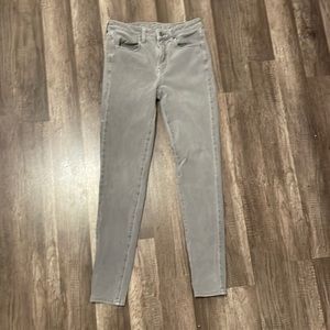 American Eagle Super High Rise Gray Jeggings